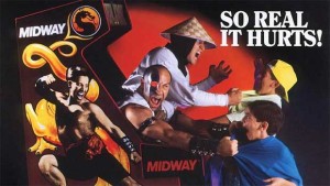 Advertisement for original Mortal Kombat arcade game